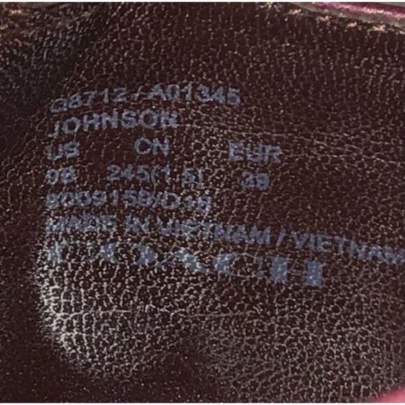 Coach Aubergine Leather Soft Shine Calf Laceup Pointed Toe Ballet‎ Flats Size 9 - Picture 6 of 6